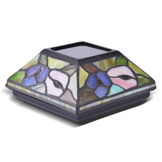 2211-F20 LED Tiffany Stained Handmade Glass Post Light Cap Light 2211-F20 LED Tiffany Stained Handmade Glass Post Light Cap Light